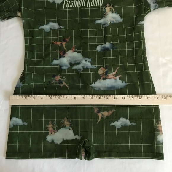 SHANE JUSTIN Romper Fashion Gawd Mesh Jumpsuit Green Plus Size 3X Size 1X 2X - Picture 13 of 16